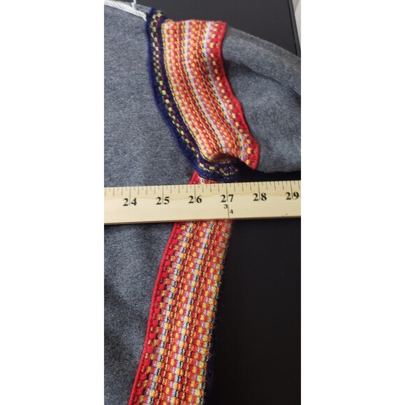 Natural Life Sweatshirt Womens L/XL Gray Boho Crochet Trim Raw Hem Cropped Top - Picture 8 of 9